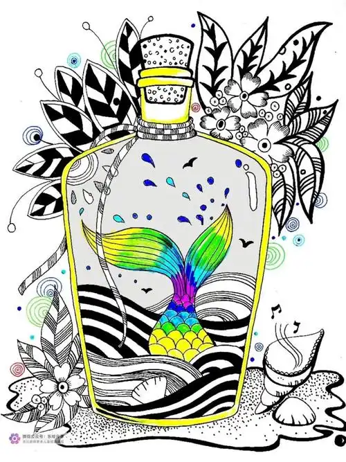 创意儿童画装饰画手工粘贴画