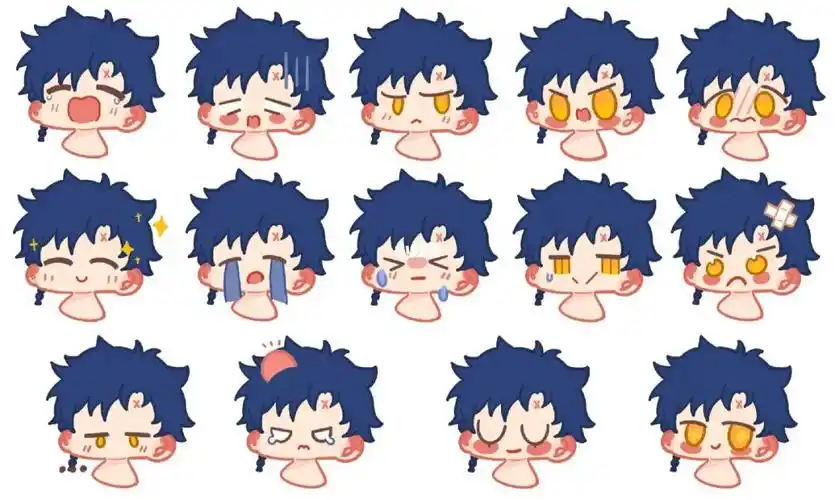 套了模板,有些小脑袋配的文字还没想好,好喜欢东方曜