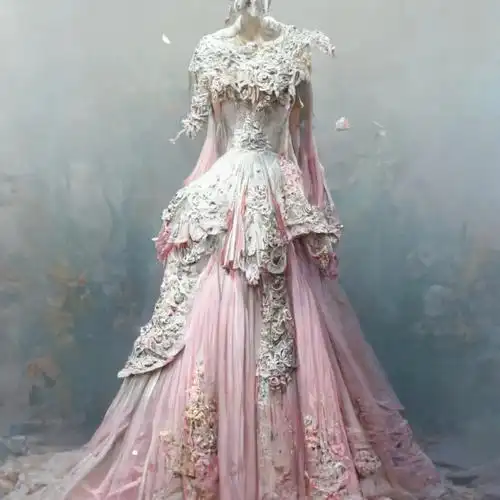 粉色婚纱来了初恋甜蜜服装设计