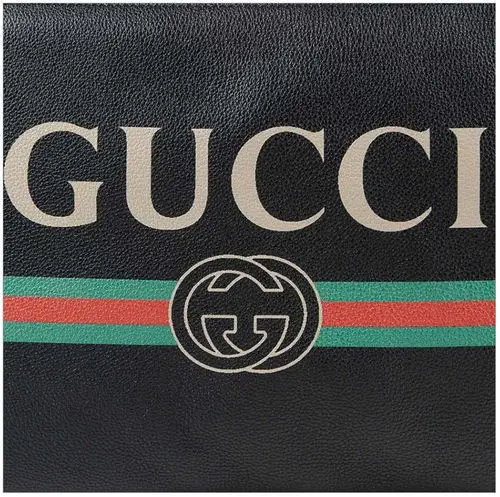 gucci古驰 中性牛皮logo标识时尚休闲手拿包