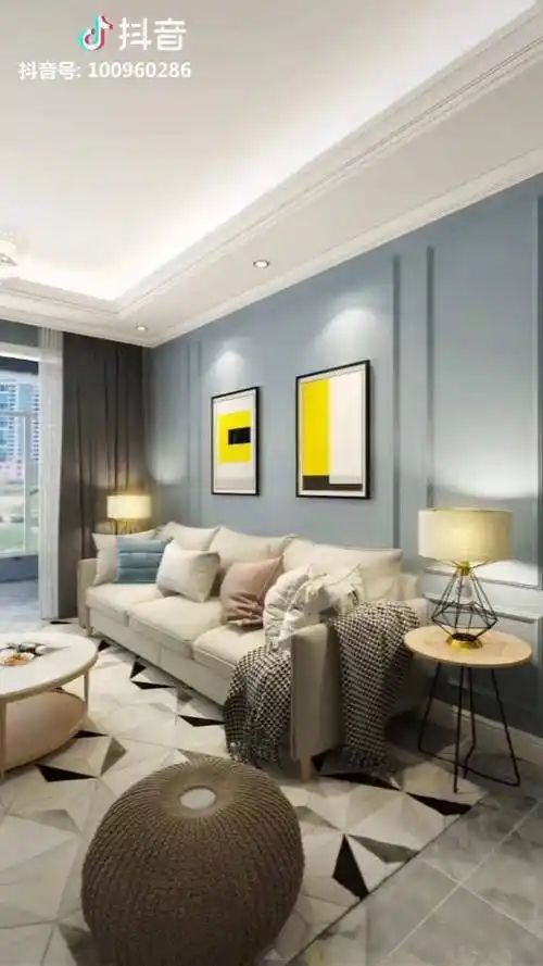 几根石膏线加上乳胶漆调色背景墙简单有效果设计达人