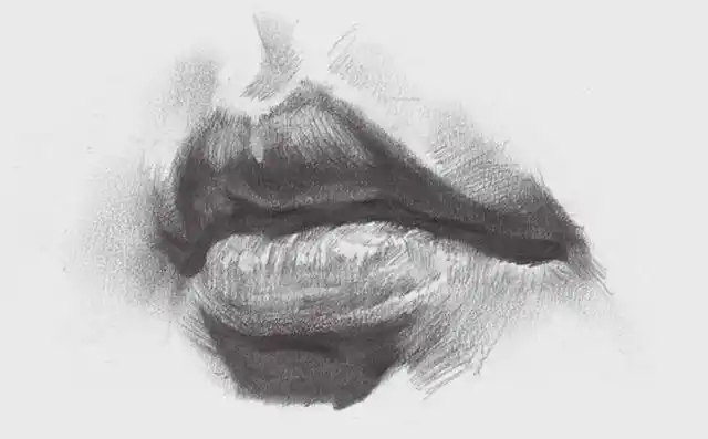 素描嘴巴的画法步骤图美院帮