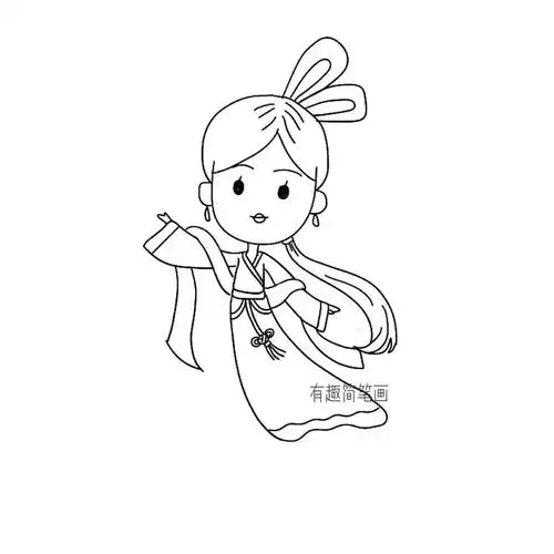 拿魔法棒的仙女简笔画,卡通表情图彼得班的小仙女迪士尼公主简笔画