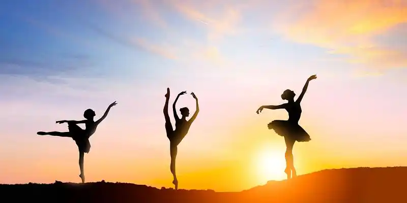 舞蹈跳舞芭蕾舞芭蕾招生艺术班剪影海报背景