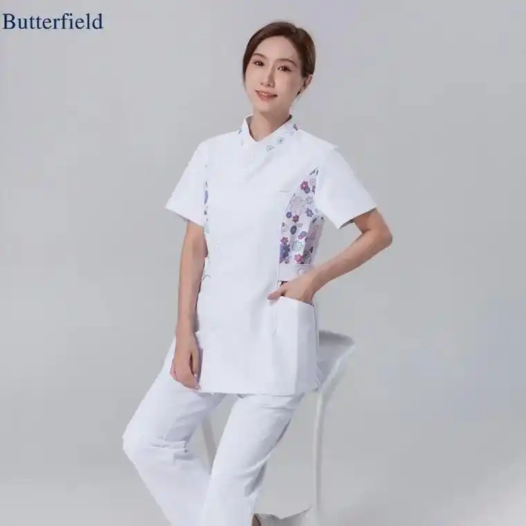 速干柔软.高端印花分体护士服 - 抖音