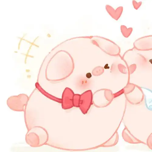 饲养员get同款屁可猪挂件94520猪猪来宠粉啦,画了两个版本贴贴头像