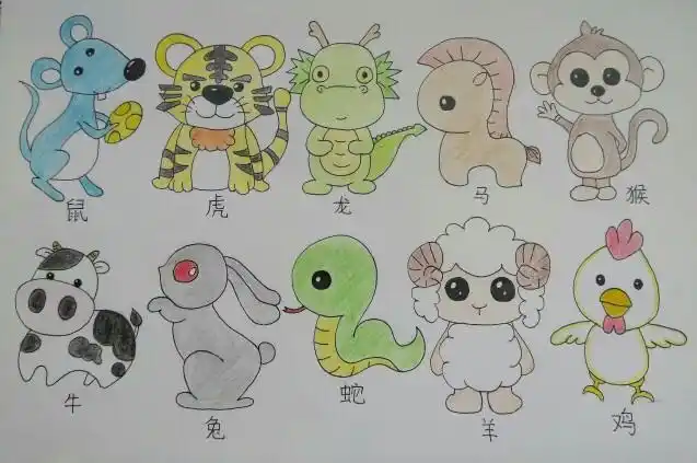 跟我一起,念着童谣,陪宝宝学画十二生肖.