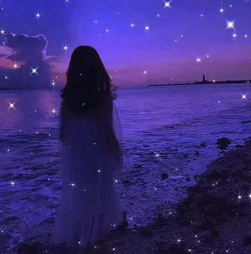 星空背影头像女生