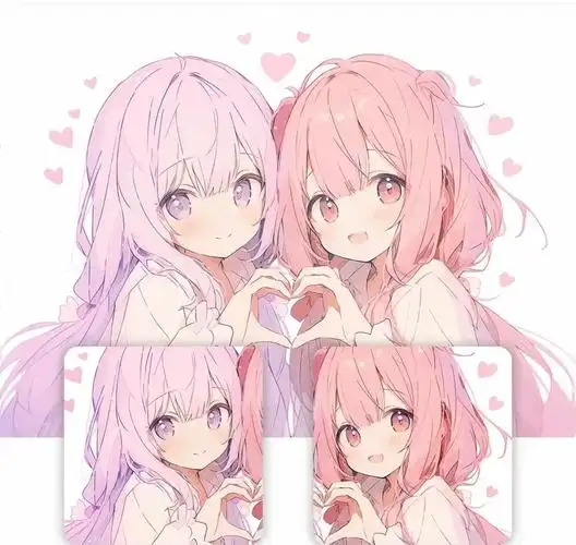 🌸💖粉紫闺蜜头像大放送!💖🌸