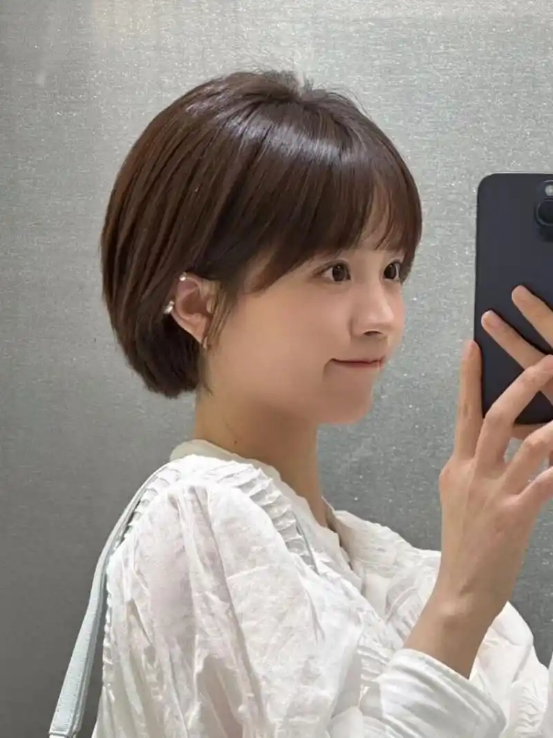 73超好看的挂耳短发~可盐可甜适合圆脸方脸!