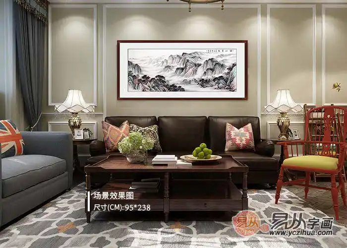 客厅装饰画挂什么 看看这些来自国画山水画的新格调