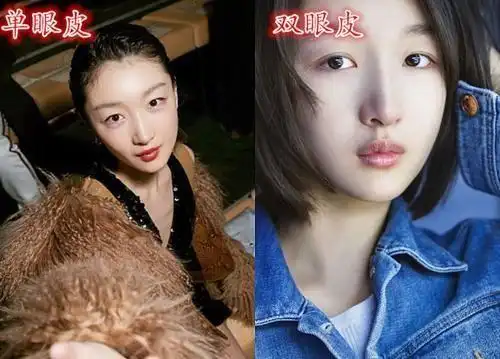 女星单眼皮vs双眼皮,戚薇霸气,周冬雨小清新