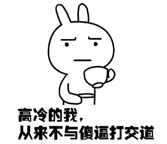 高冷的我,从来不与傻逼打交道表情包 - 表情图