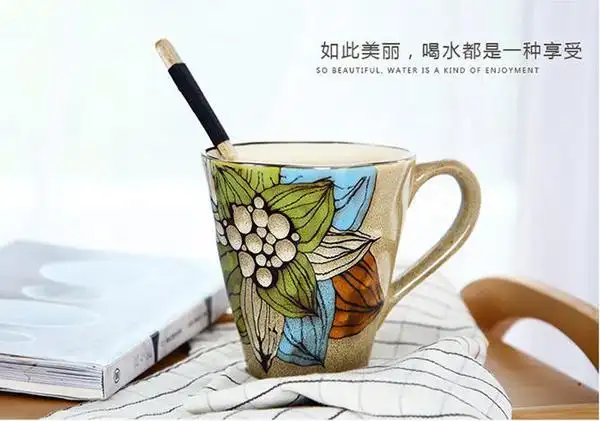 手绘 陶瓷杯