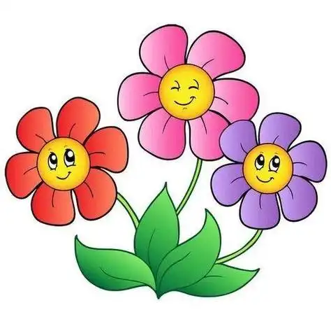 小花卡通画简笔画