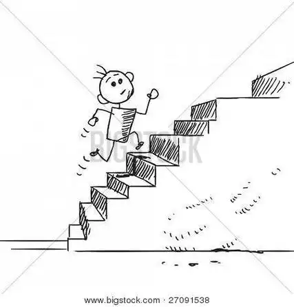 小孩站在楼上的简笔画