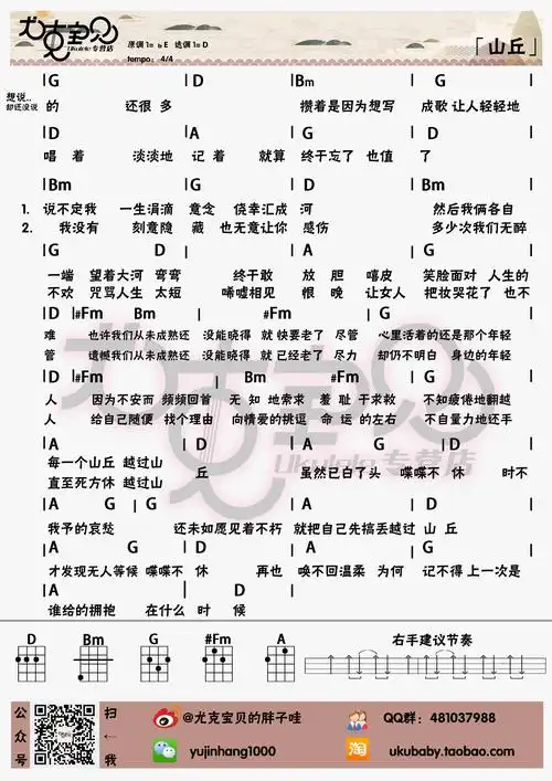 山丘吉他谱(图片谱,尤克里里,弹唱)_李宗盛(jonathan lee)_山丘.jpg