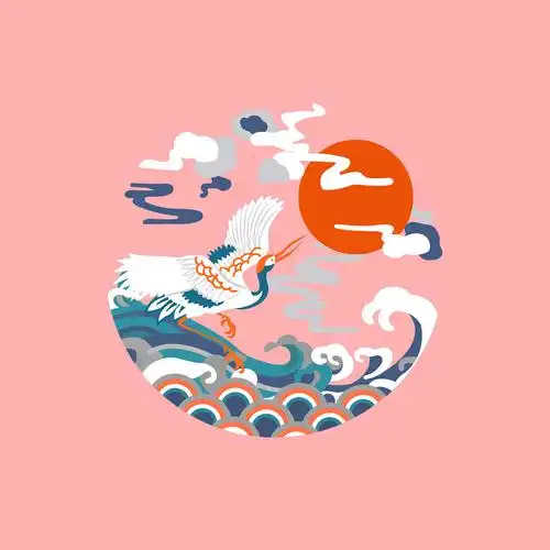 仙鹤|插画|创作习作|故一_临摹作品-站酷zcool