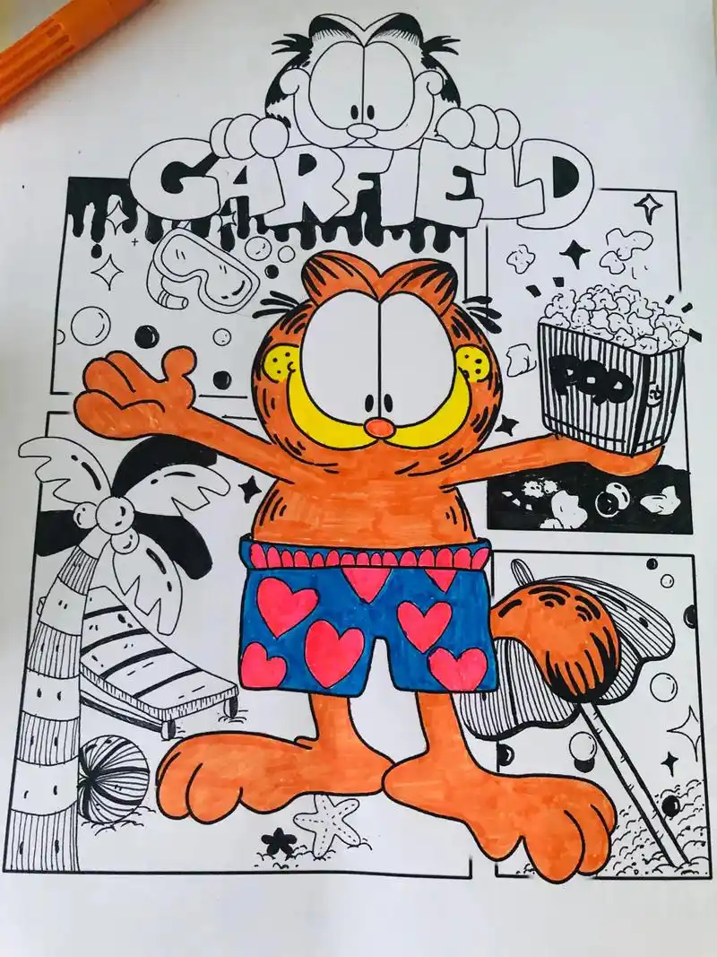 原创810岁动漫分镜作品加菲猫需要原稿可si