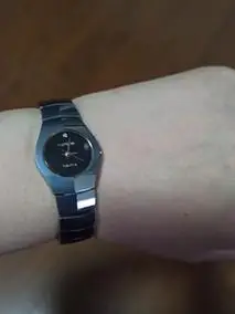 瑞士原装手表凡高vankor女式石英表,钨钢材质,不是纯黑色