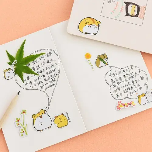 可爱卡通手帐贴纸儿童学生记事本贴画日记本装饰精美手账彩色贴纸
