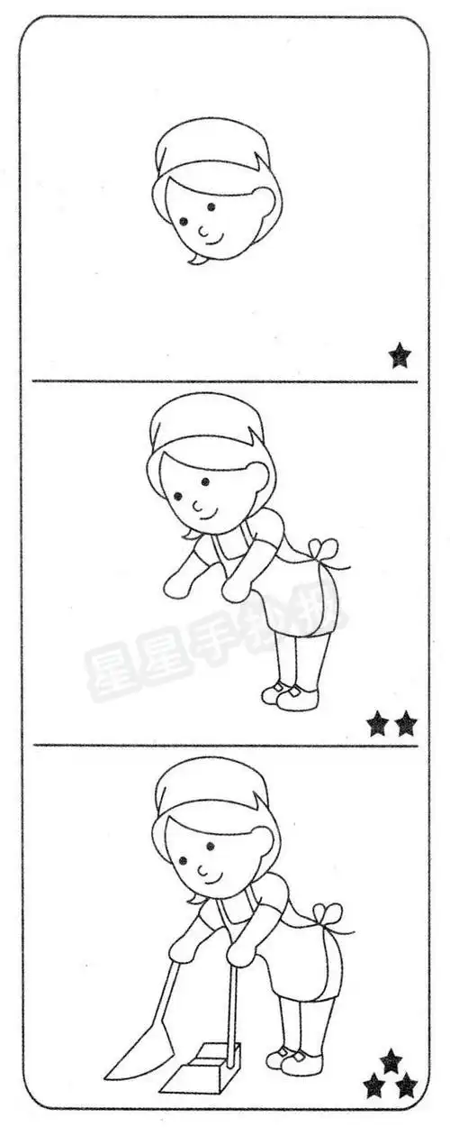 保姆曼波简笔画