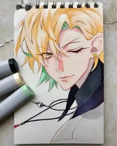 马克笔手绘花样美男子动漫男生上色小鹿乱撞的节奏