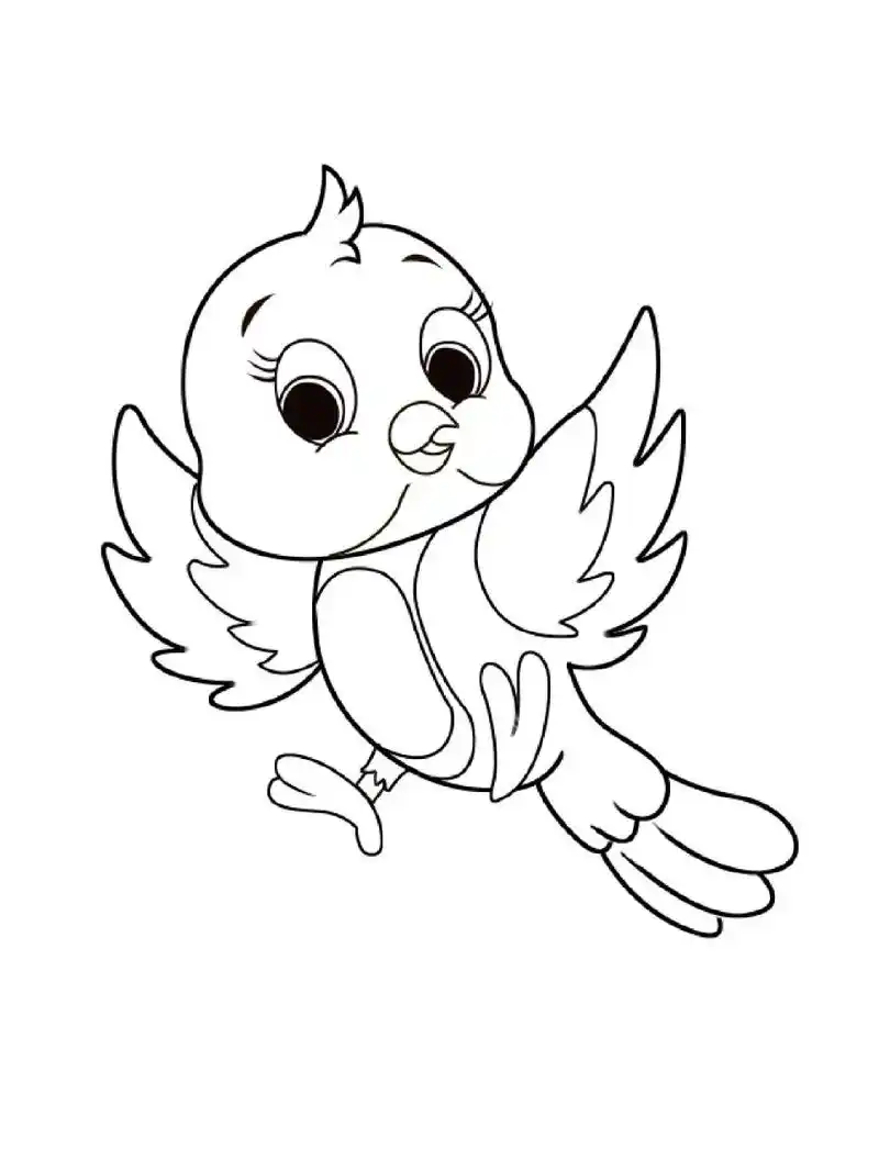 今天我们就来画一只可爱的小鸟吧!