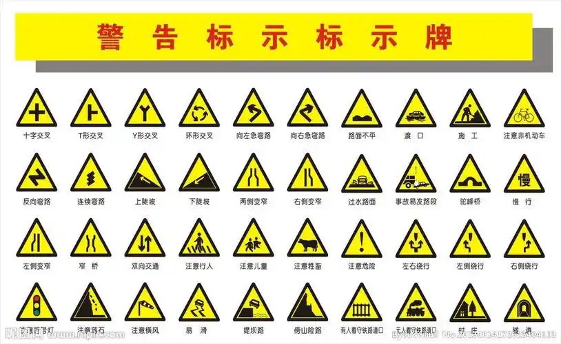 警告标示设计图__公共标识标志_标志图标_设计图库_昵图网nipic.com