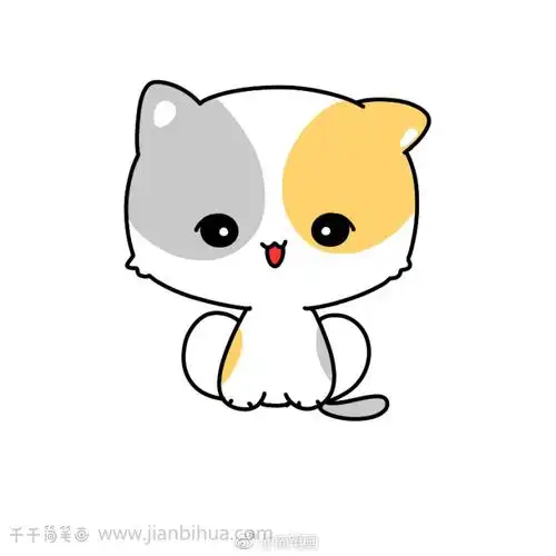 一波萌萌哒的简笔画喵星人可爱化啦