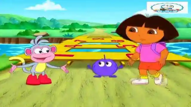 爱探险的朵拉第六季:外星宝宝把石头变成泡泡,和朵拉去跳格子桥