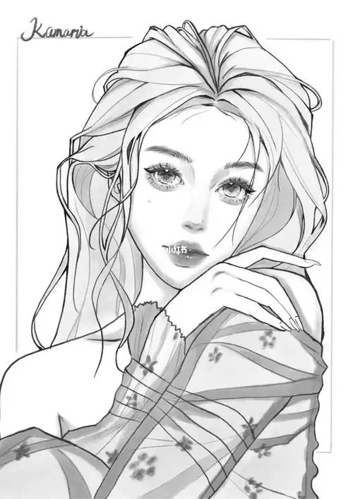 阿花三期系统课  #procreate头像  #procreate练习  #少女线稿