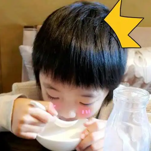 费曼feynman认真吃饭,脸上画着腮红的头像