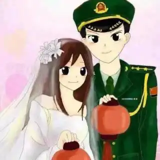 军恋头像简笔画温馨军恋简笔画军旅情侣简笔画