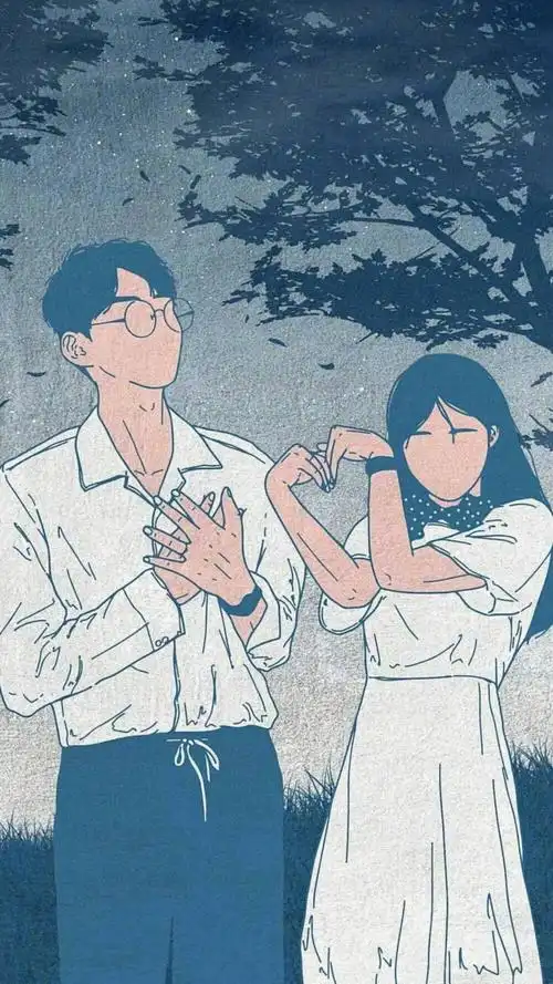 情侣插画,爱情,甜蜜