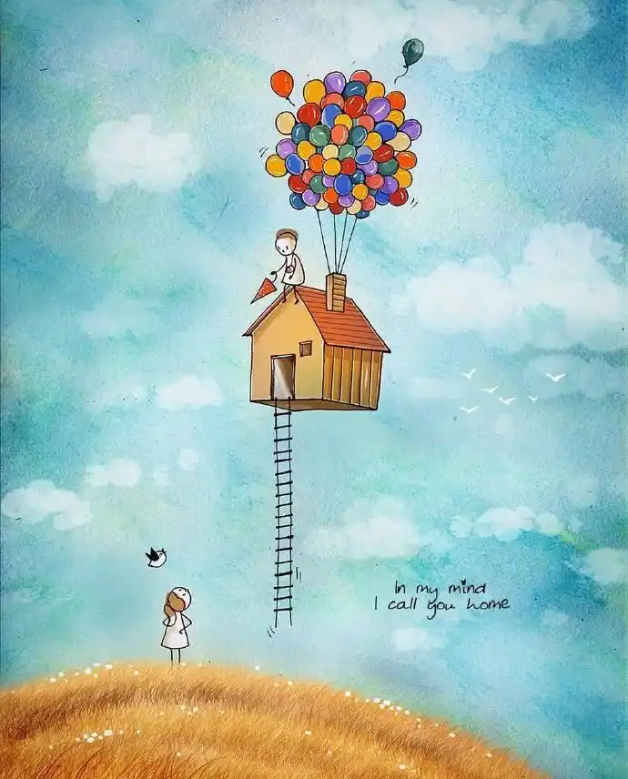 温暖治愈系手绘插画图片,一组图温暖你的心