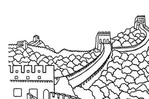 长城怎么画美丽的北京长城简笔画图片大全