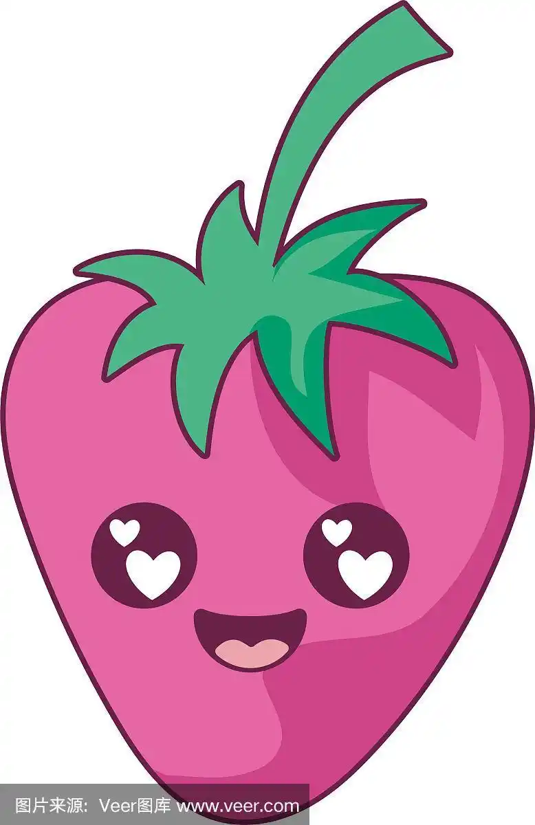 可爱的草莓卡通设计