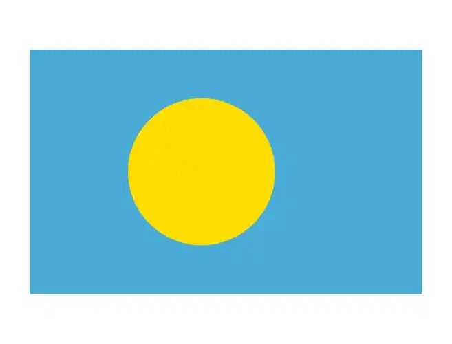 帕劳国旗矢量图