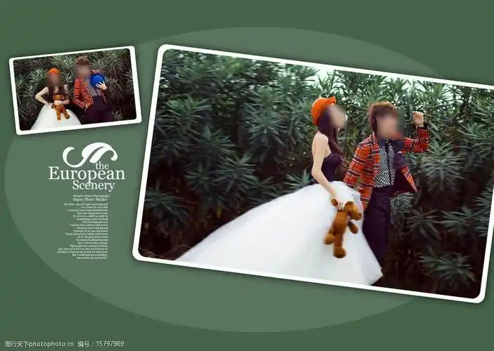 婚纱照相册模板图片