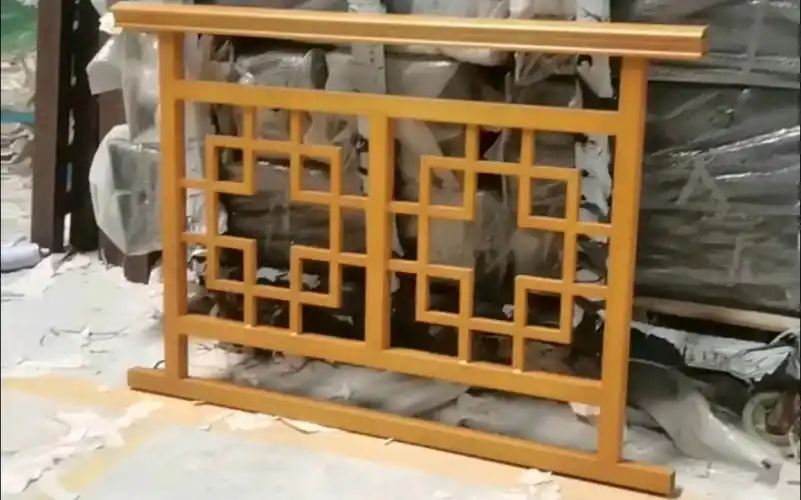 中式仿古铝合金护栏楼梯扶手阳台护栏别墅四合院护栏铝艺扶手围栏