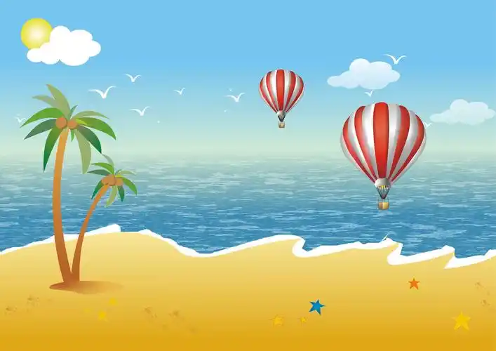 海滩|插画|插画习作|张泳欣 - 临摹作品 - 站酷 (zcool)