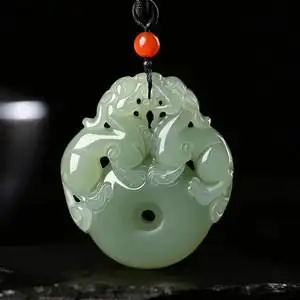 和田玉貔貅吊坠男女款青玉平安扣挂件天然玉石挂坠玉佩玉坠项链