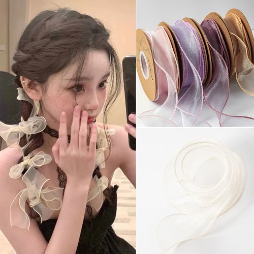 芭蕾风编发丝带绑发飘带森系ins氛围感绑带甜美蕾丝y2k日系扎头发