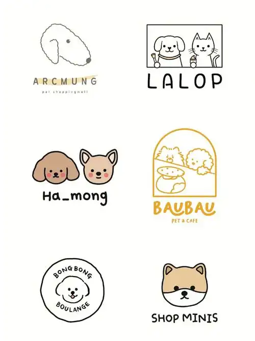宠物用品logo简笔画宠物店logo