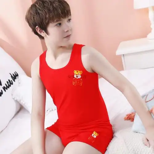 童短裤袜子男孩12岁内衣虎年衣服男童三角裤2条160cm建议体重7085斤穿