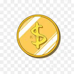卡通金色钱币