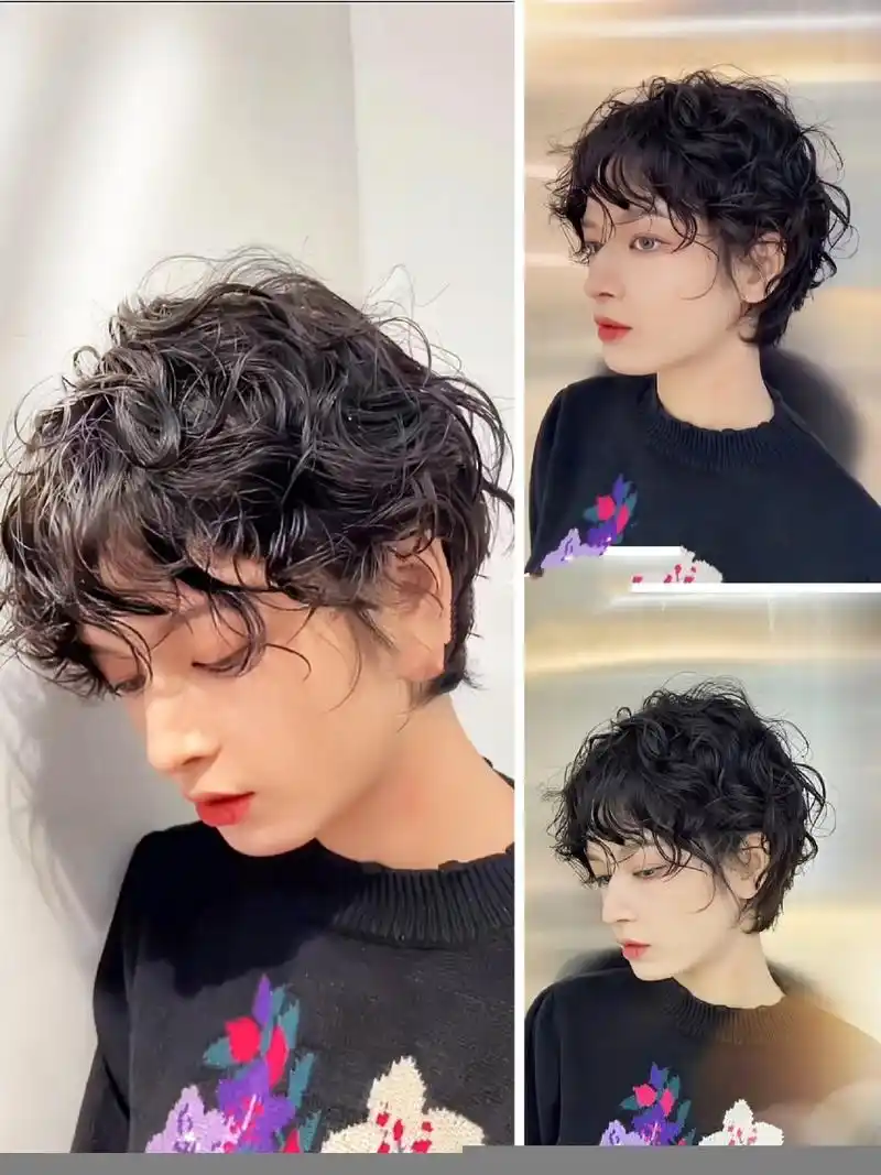 氛围少年感十足的齐耳短发烫发‖昆明烫发 98很多女生都想尝试超