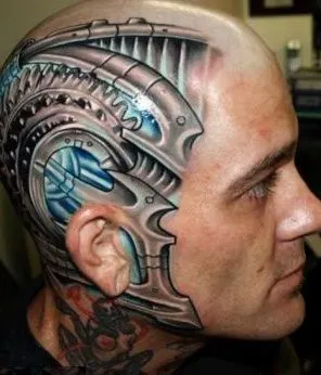 头部纹身图片个性头部纹身图片