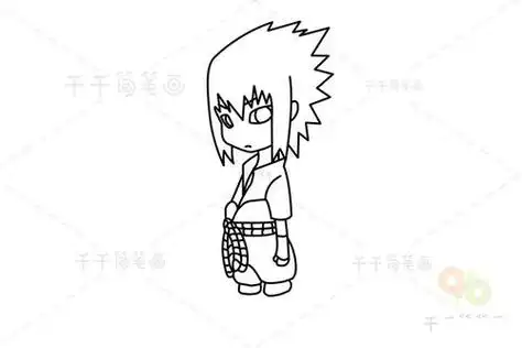 宇智波佐助须佐能乎的简笔画